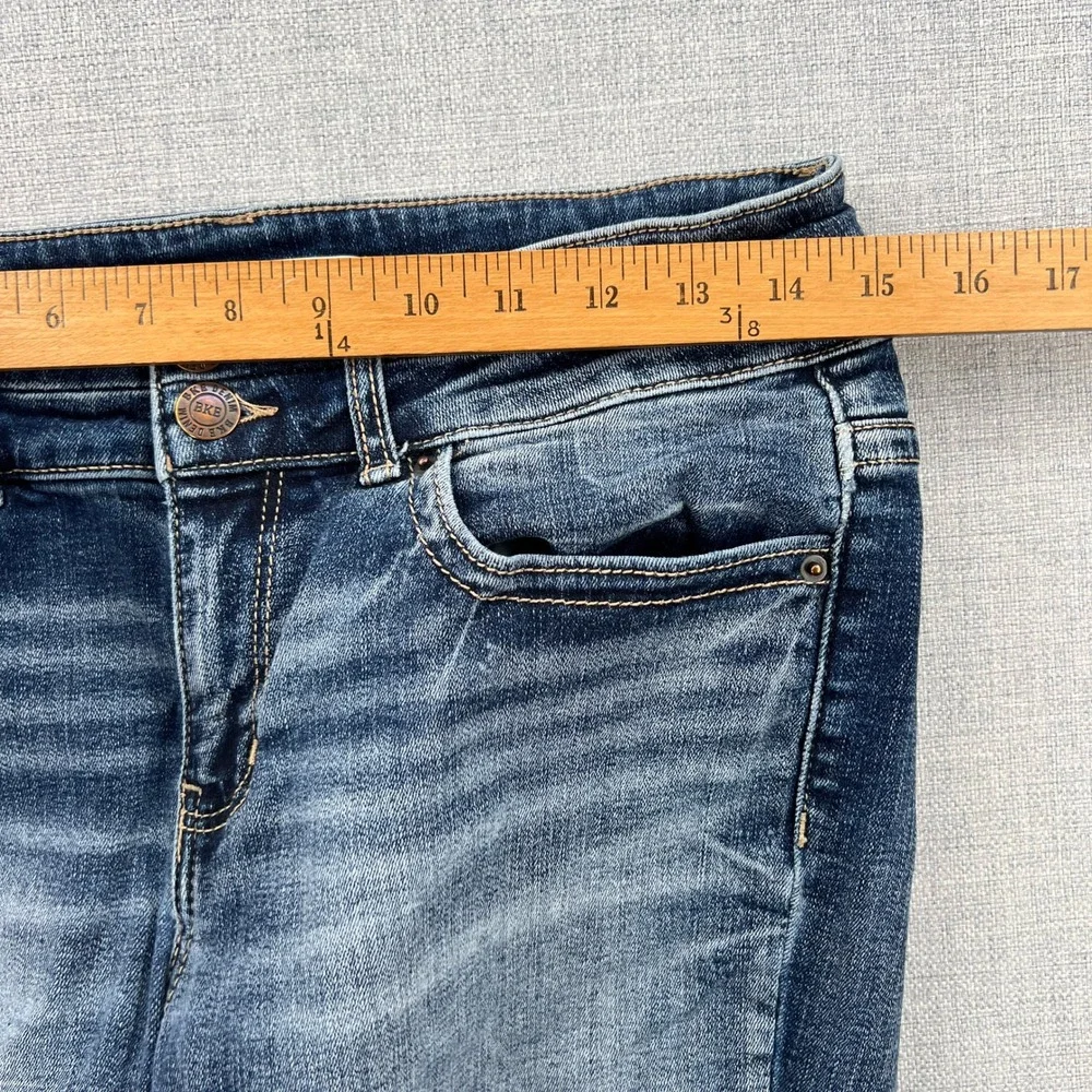 BKE Stella Mid Rise Slim Fit Tailored Bootcut Jeans Blue Womens 30x31.5 Cowgirl